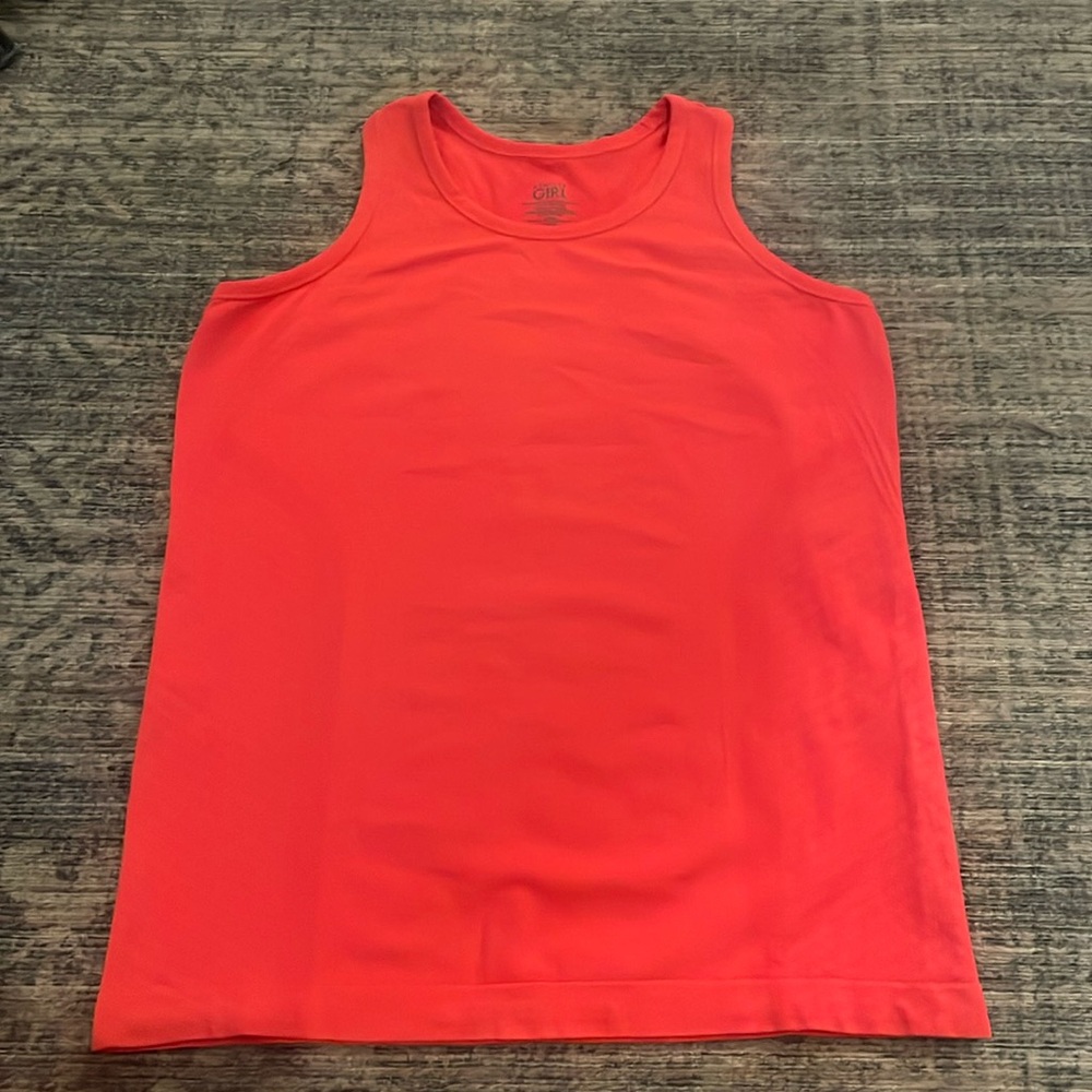 Orange, athletic, athletic tank top